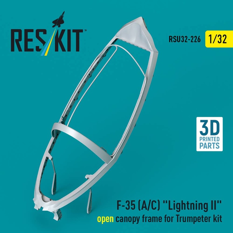 1/32 F-35 (A/C) Lightning II open canopy frame for Trumpeter kit (3D Printed)