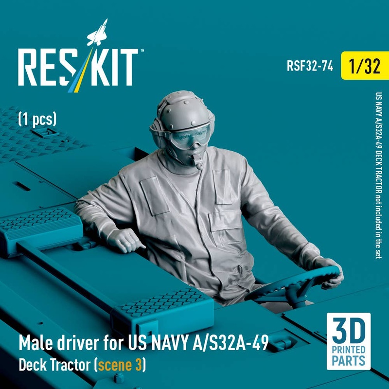 1/32 Male driver for US NAVY A/S32A-49 Deck Tractor (scene 3)