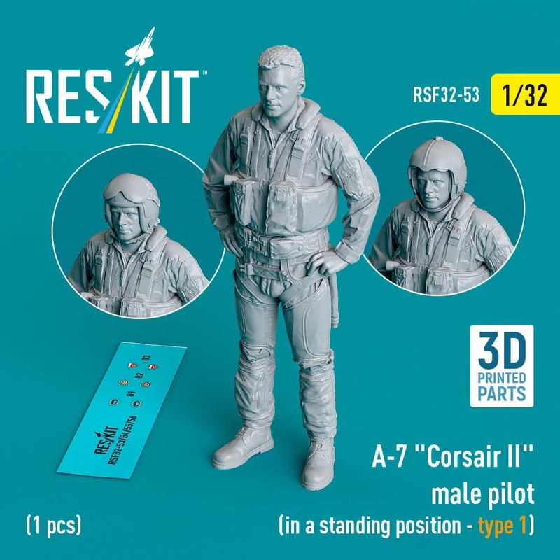 1/32 A-7 Corsair II male pilot (in a standing position - type 1) (1 pcs)