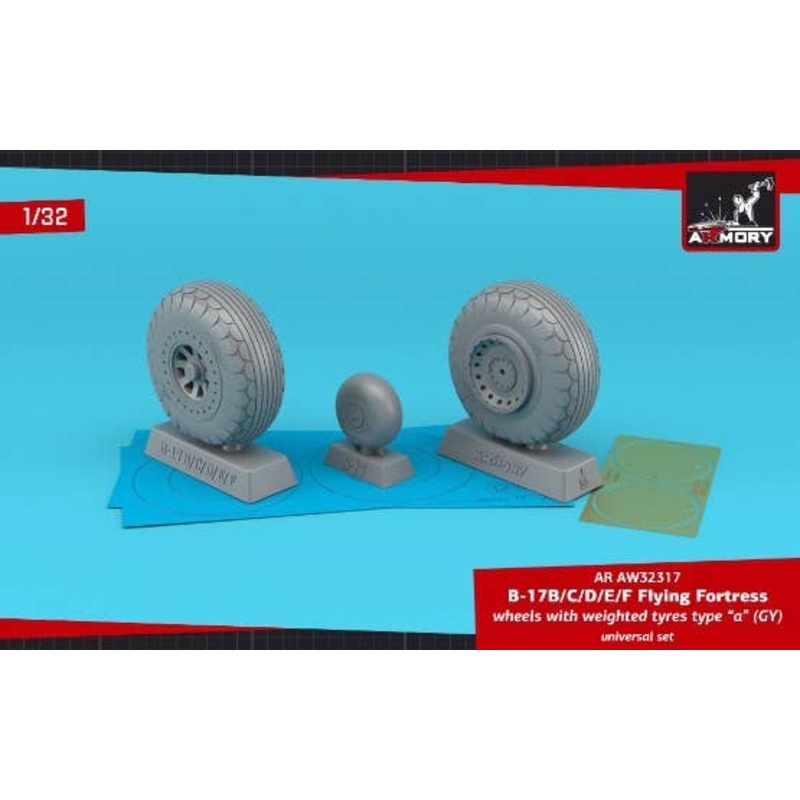 1/32 B-17B/C/D/E/F Flying Fortress Self-Weight Deformation Wheel A