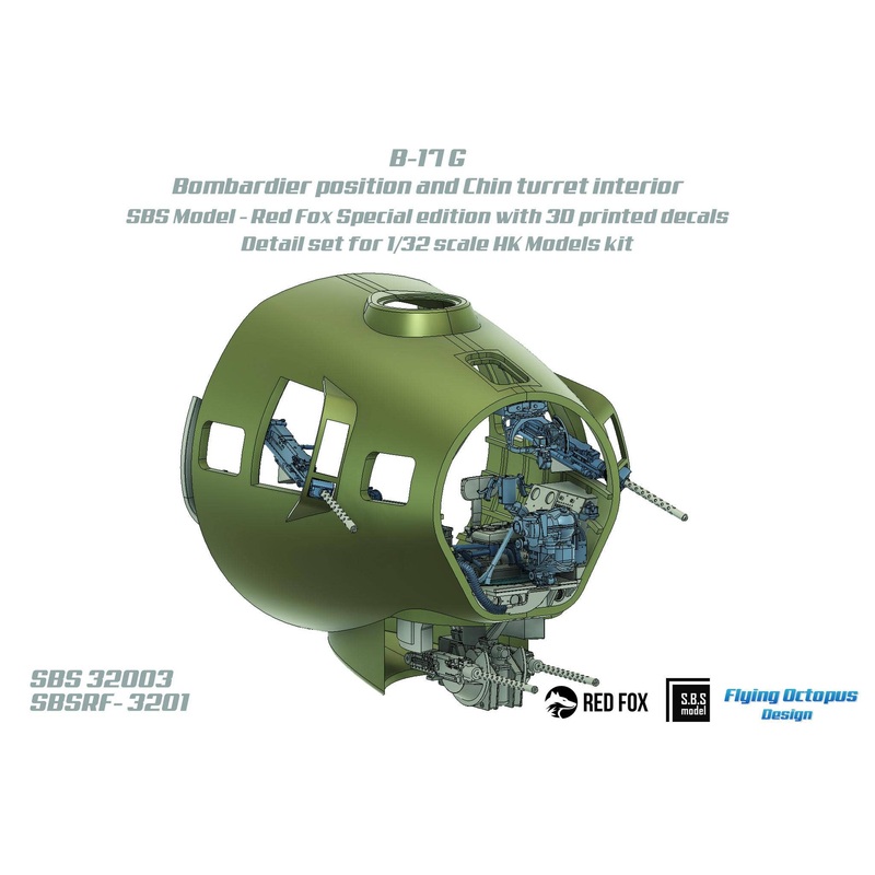 1/32 B-17G chin turret for HK Models kit