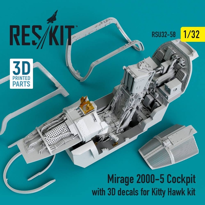 1/32 Mirage-2000-5 cockpit with 3D decals for Kitty Hawk kit