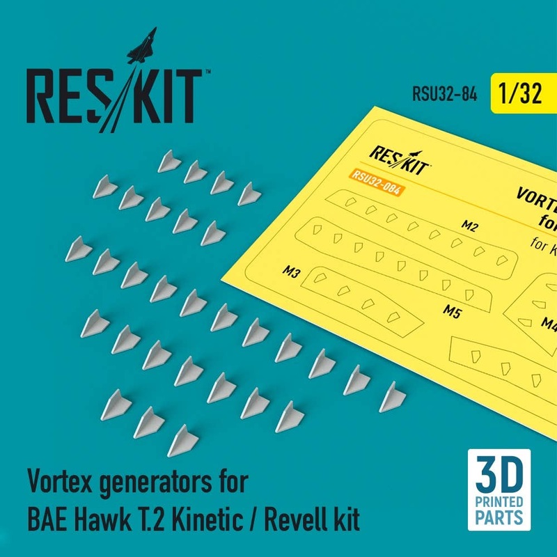 1/32 Vortex generators for BAE Hawk T.2 Kinetic / Revell kit (3D Printing)