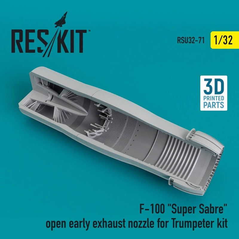 1/32 F-100 Super Sabre open early exhaust nozzle for Trumpeter kit