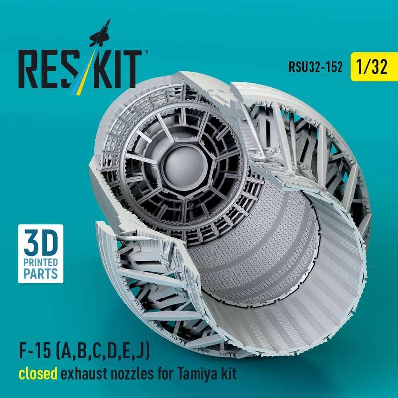 1/32 F-15 (A, B, C, D, E, J) closed exhaust nozzles for Tamiya kit (3D Printed)