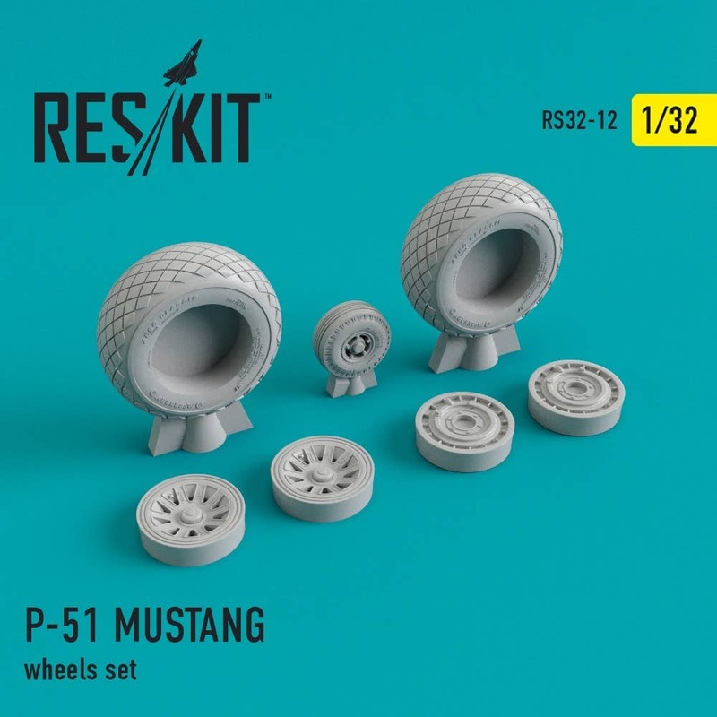1/32 North American P-51 MUSTANG Wheels Set (for Dragon/Hasegawa/Hobbycraft/Monogram/RevellTamiya)