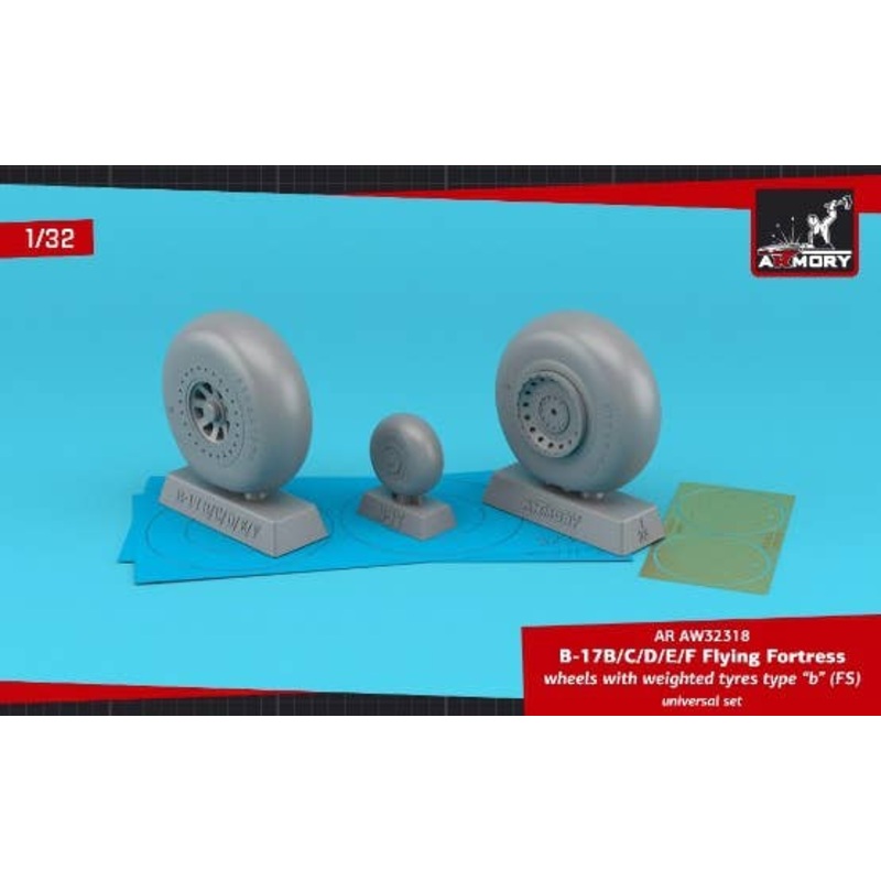 1/32 B-17B/C/D/E/F Flying Fortress Self-Weight Deformation Wheel B
