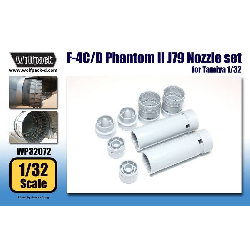 1/32 F-4C/D Phantom II J79 Nozzle Set for Tamiya
