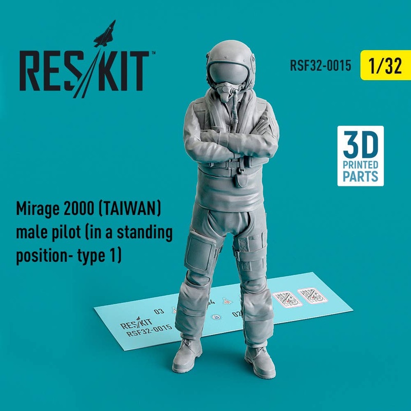 1/32 Mirage 2000 (TAIWAN) male pilot (in a standing position - type 1) (3D Printed)