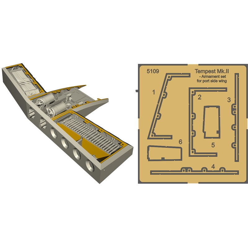 1/32 Tempest - Armament Set for Starboard Side Wing, Special Hobby Kit
