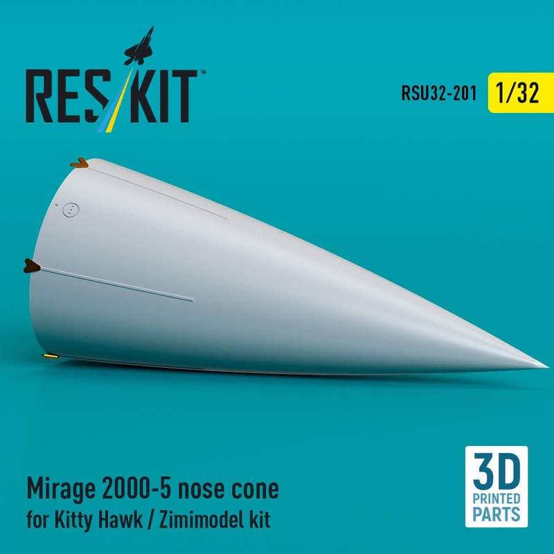 1/32 Mirage 2000-5 nose cone for Kitty Hawk / Zimimodel kit (3D Printed)
