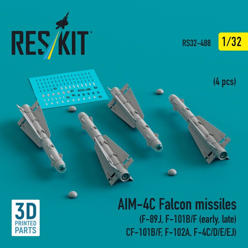 1/32 AIM-4C Falcon missiles (4 pcs)