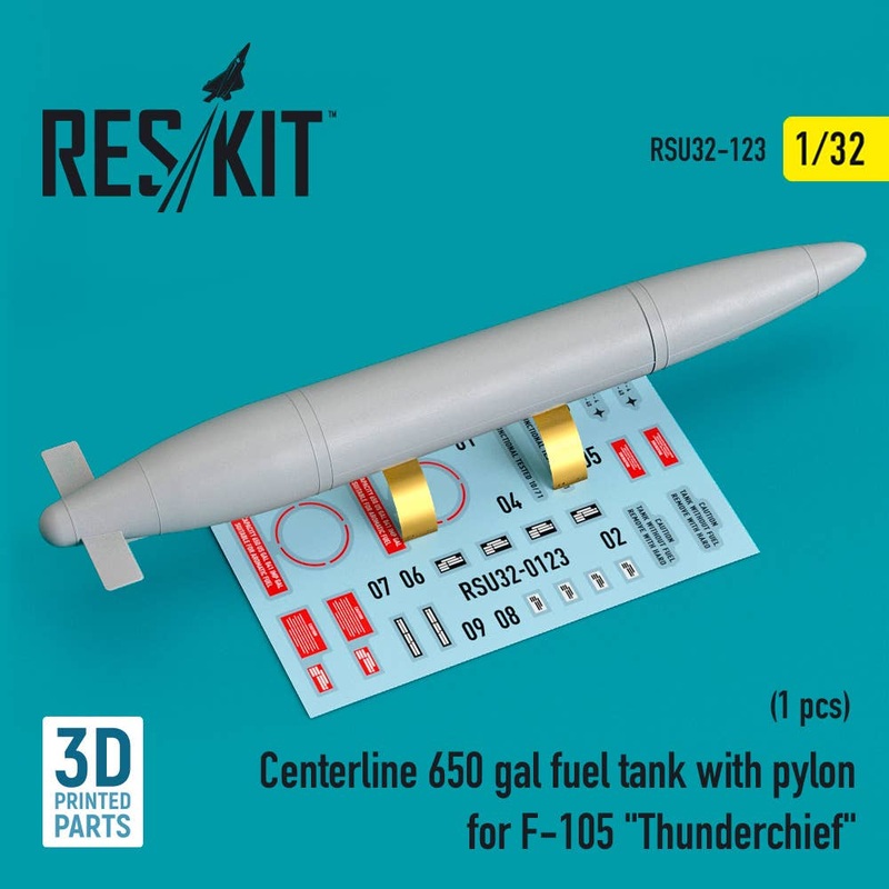 1/32 Centerline 650 gal fuel tank with pylons for F-105 Thunderchief (1 pcs)