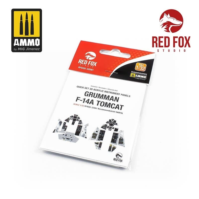 1/32 F-14A Tomcat 3D Acrylic Instrument Panel (for Tamiya)