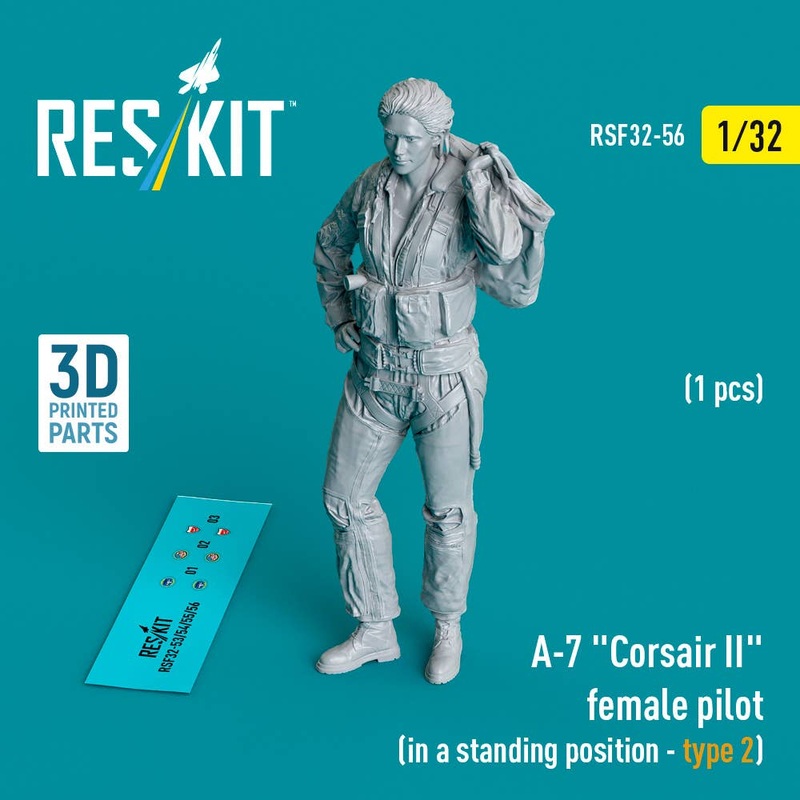 1/32 A-7 Corsair II female pilot (in a standing position - type 2) (1 pcs)