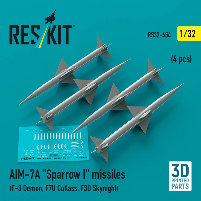 1/32 AIM-7A Sparrow I missiles (4 pcs)