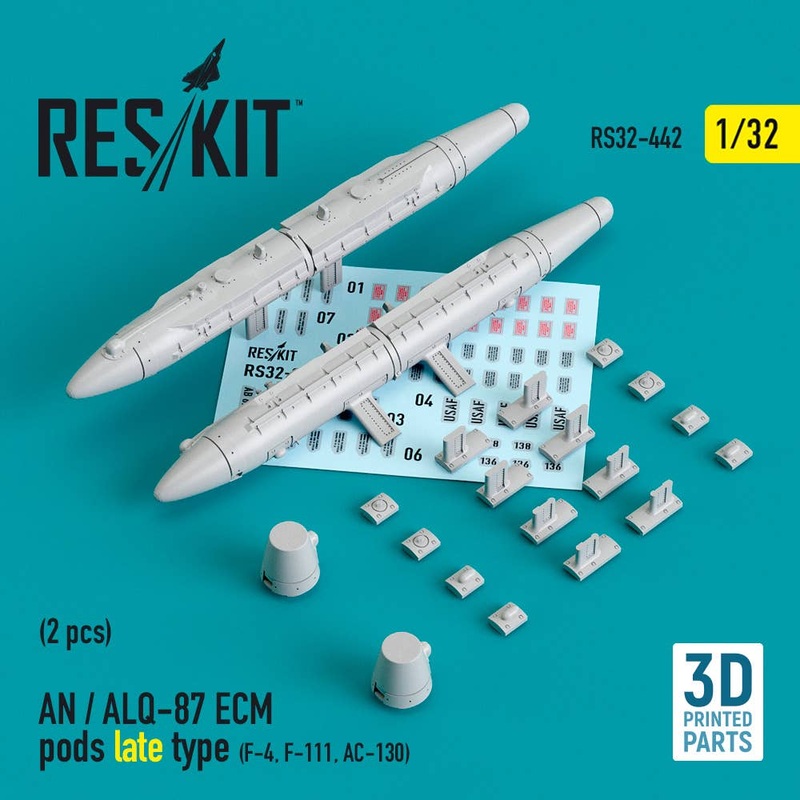 1/32 AN / ALQ-87 ECM pods late type (2 pcs) (F-4, F-111, AC-130) (3D Printing)
