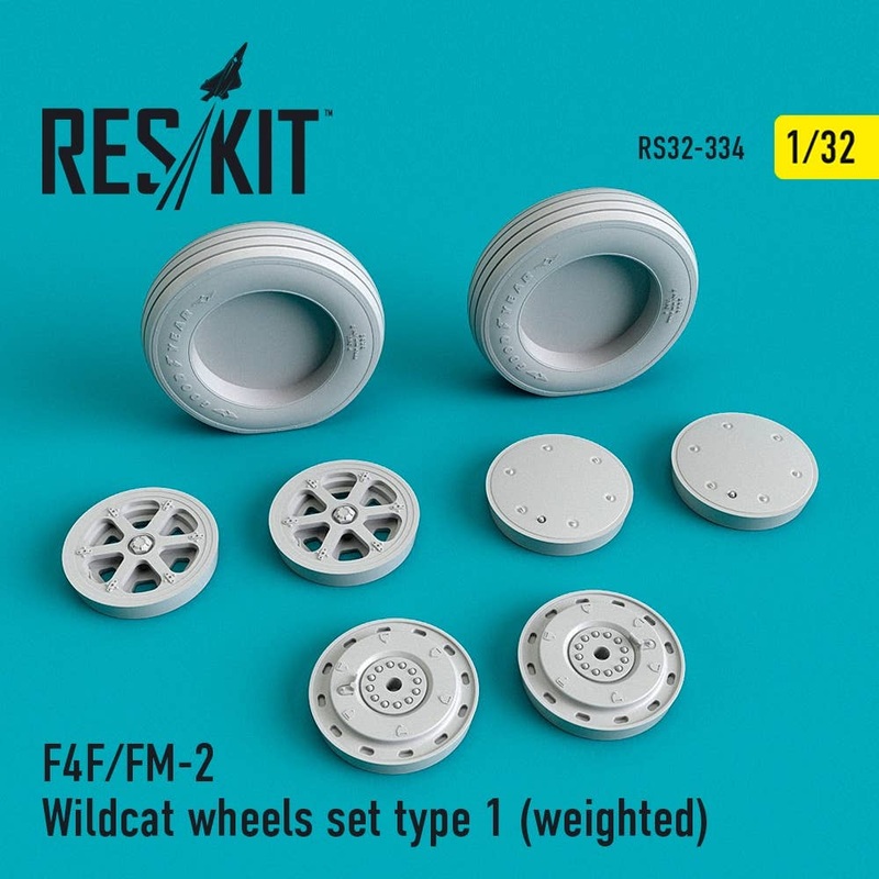 1/32 F4F/FM Wildcat wheels set type 1 (weighted)