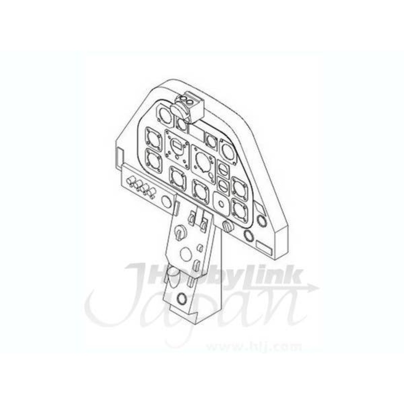 1/32 P-51D Instrument Panel with Gun Sight (for Hasegawa)