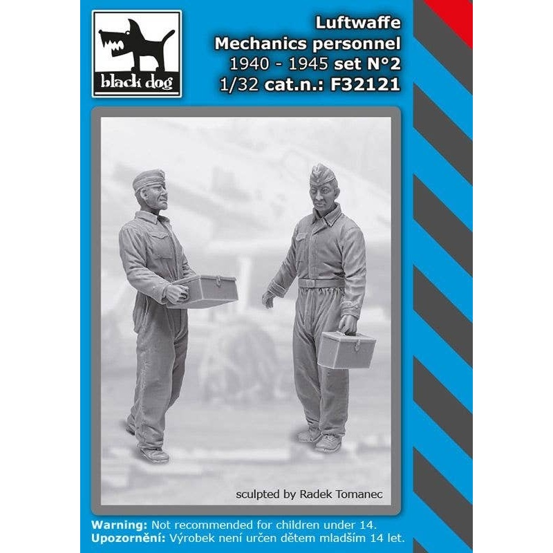 1/32 WW.II German Air Force Maintenance Soldier 1940-1945 Set No.2 (Hauf32119 + F32120)