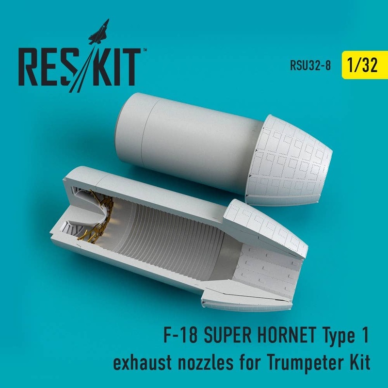 1/32 F-18 (E/G) Super Hornet Type 1 Exhaust Nozzles (for Trumpeter Kit)