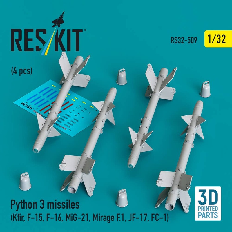 1/32 Python 3 missiles (4 pcs) (3D Printed)