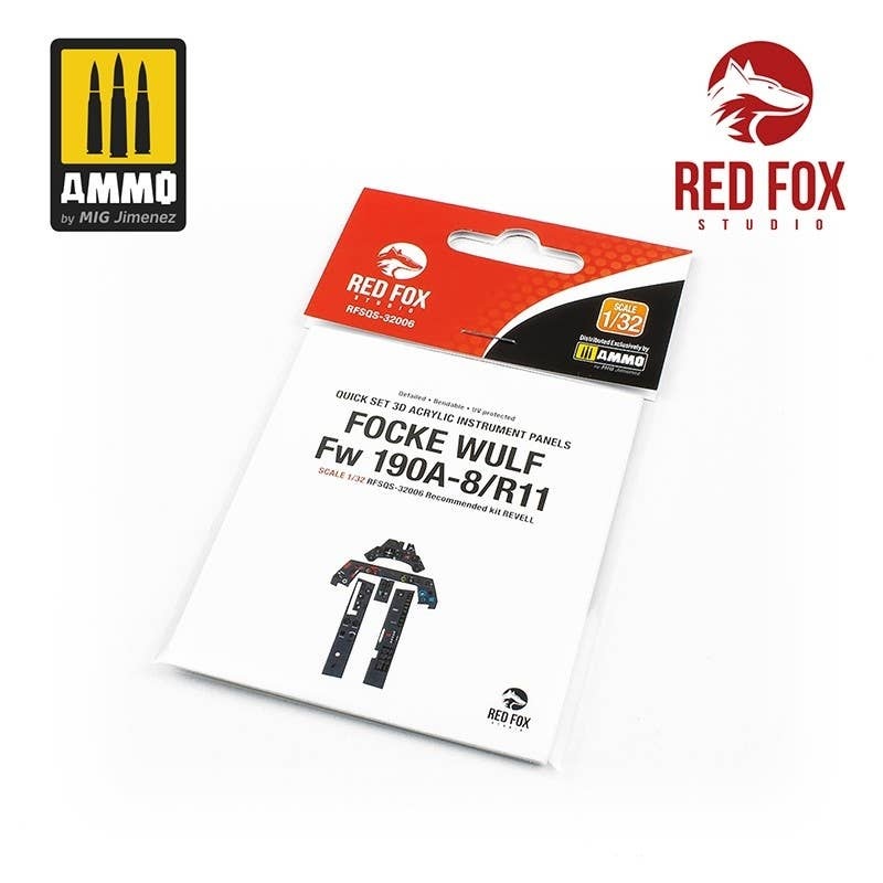 1/32 3D Acrylic Instrument Panel for Fw190A-8 / R11 (for Revell)
