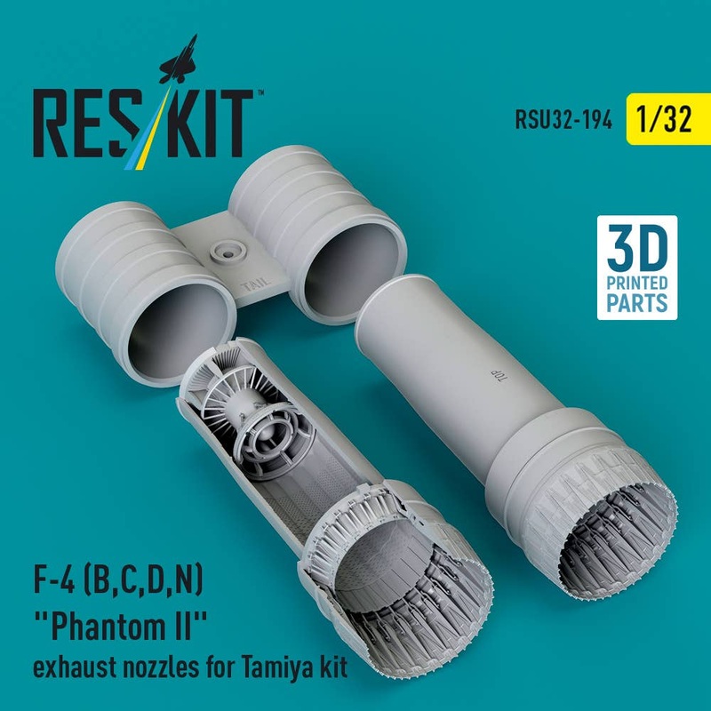 1/32 F-4 (B, C, D, N) Phantom II exhaust nozzles for Tamiya kit