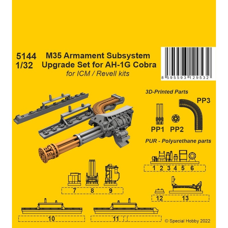 1/32 M35 Armament Subsystem Upgrade Set for AH-1G Cobra / for ICM and Revell kits