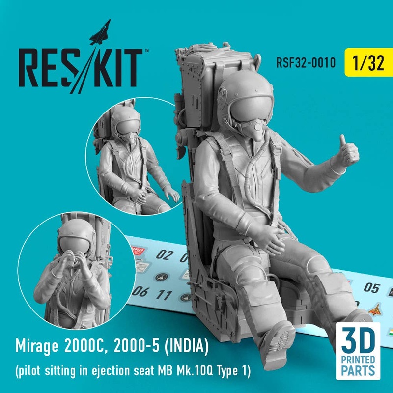 1/32 Mirage 2000C, 2000-5 (INDIA) pilot sitting in ejection seat MB Mk.10Q (Type 1)