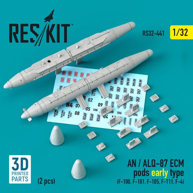 1/32 AN / ALQ-87 ECM pods early type (2 pcs) (F-100, F-101, F-105, F-111, F-4) (3D Printing)