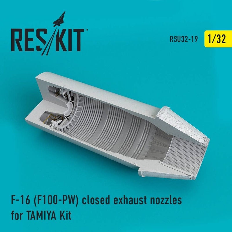 1/32 F-16 (F100-PW) Closed Exhaust Nozzles (for Tamiya Kit)