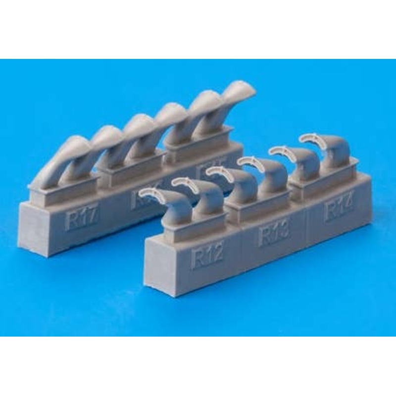 1/32 P-40 Exhaust Stacks Fishtail (for Hasegawa/Eduard)