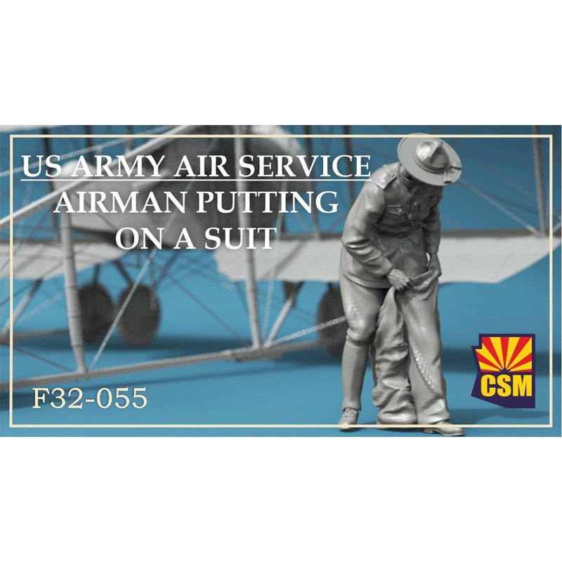 1/32 US Army Air Service Airman putting on a suit