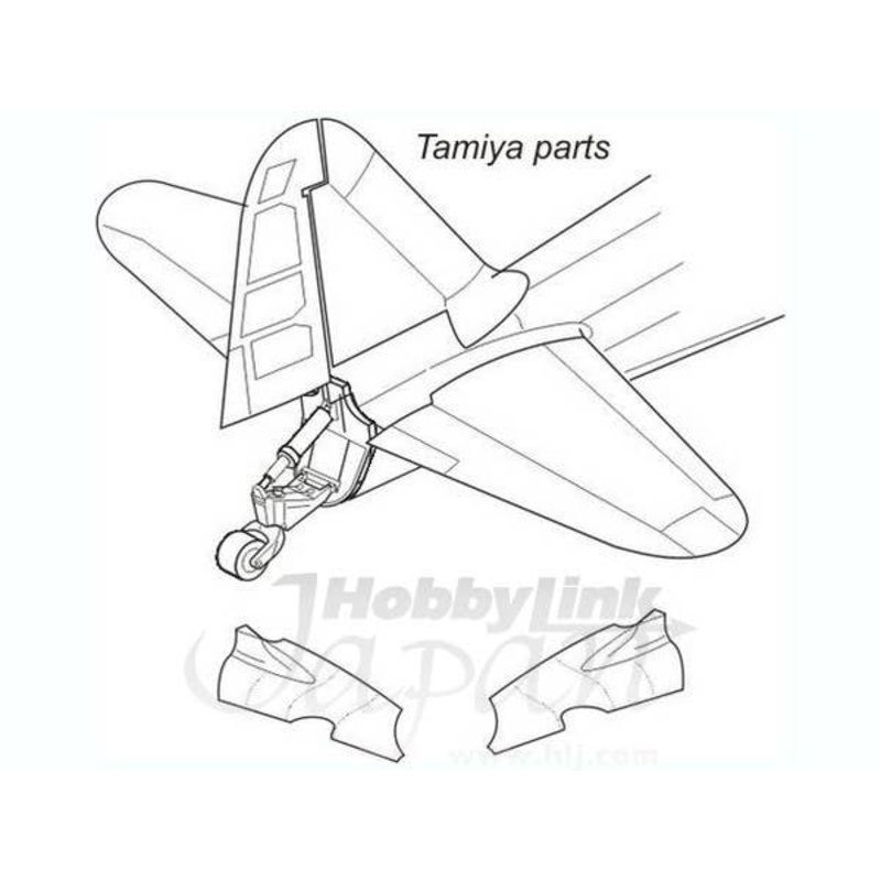 1/32 A6M2/A6M5 Zero Tail cone for Tamiya