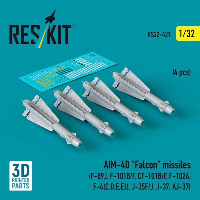 1/32 AIM-4D Falcon missiles (4 pcs)