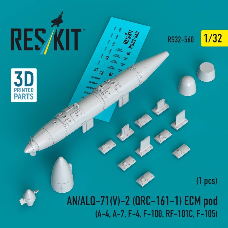 1/32 AN/ALQ-71(V)-2 (QRC-161-1) ECM pod (1pcs) (3D Printed)