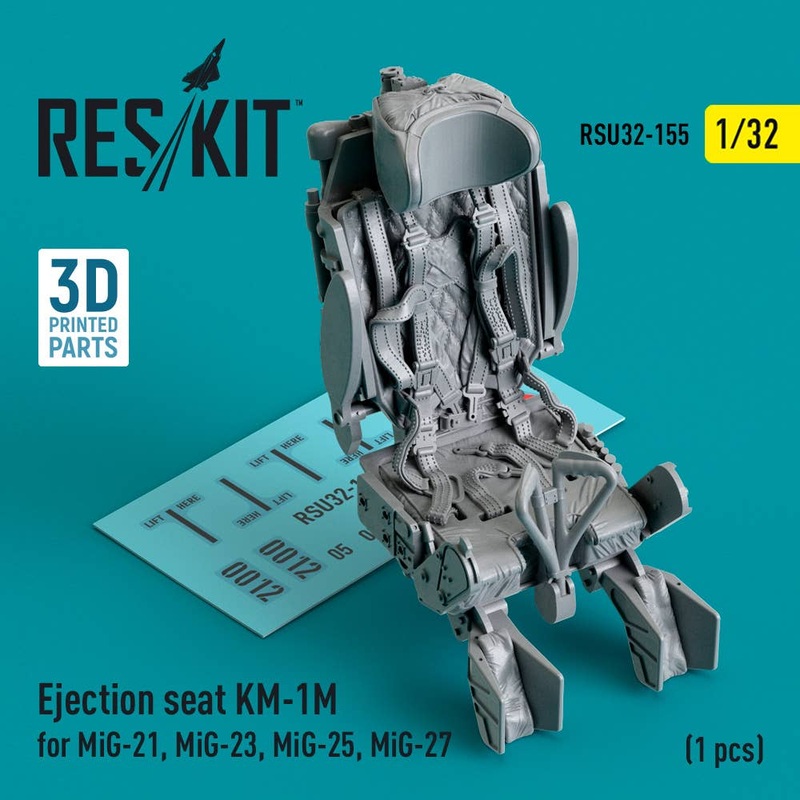 1/32 Ejection seat KM-1M for MiG-21, MiG-23, MiG-25, MiG-27 (1 pcs) (3D Printed)