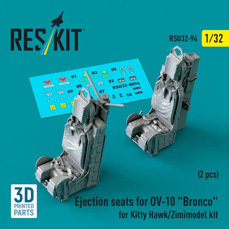 1/32 Ejection seats for OV-10 Bronco (2 pcs) for Kitty Hawk/Zimimodel kit