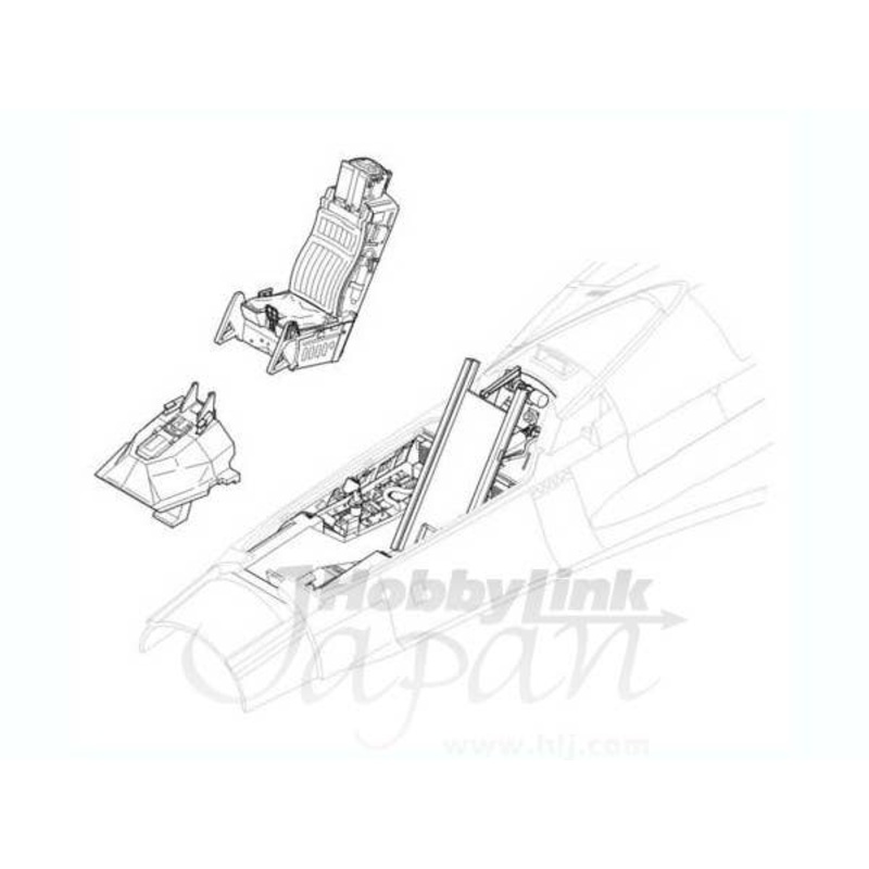 1/32 F-16CJ interior set for Tamiya