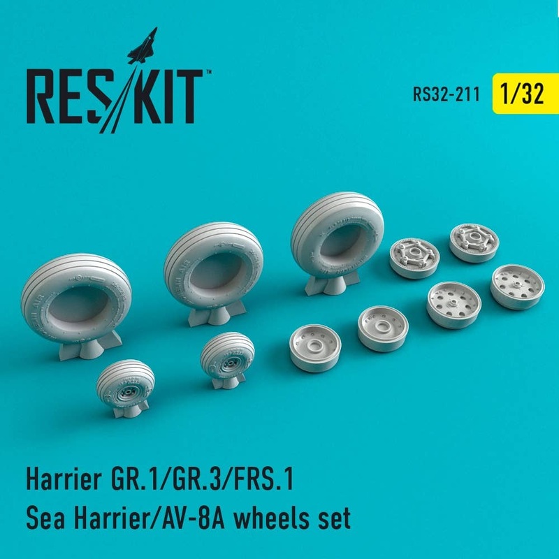 Harrier GR.1/GR.3/AV-8A/FRS.1/Sea Harrier Wheels Set (for Revell)