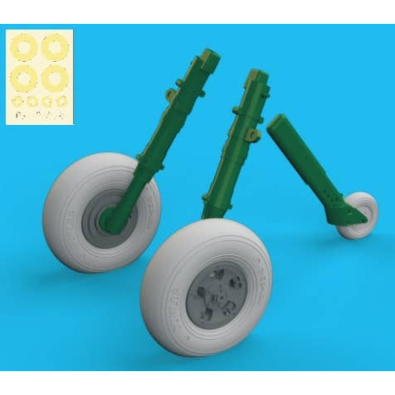 1/32 Spitfire Mk.IX Wheels 5spoke w/Smooth Tire (for Tamiya)