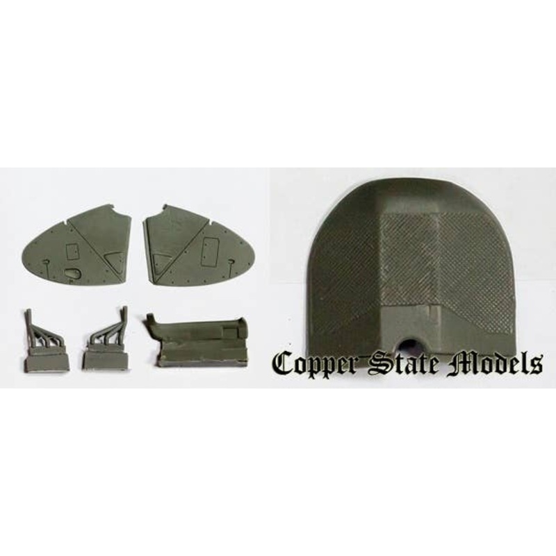 1/28 Fokker D.VII Engine Panels, Early Rounded Radiator Set