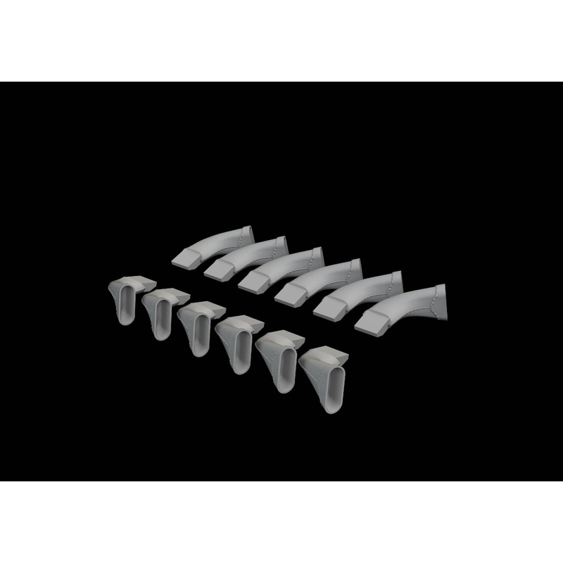 1/24 Spitfire Mk.VIII exhaust fishtail PRINT