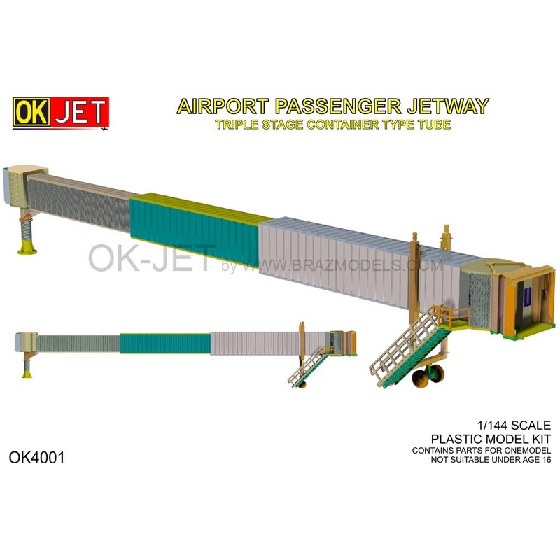 1/144 Airport Passenger Loading Jetway Triple Stage Container Type Tube