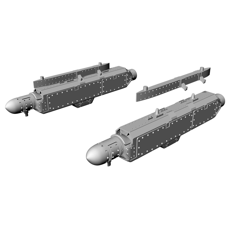 1/144 AN/ALQ-131 2 band, shallow version for F-16 (2 pcs)