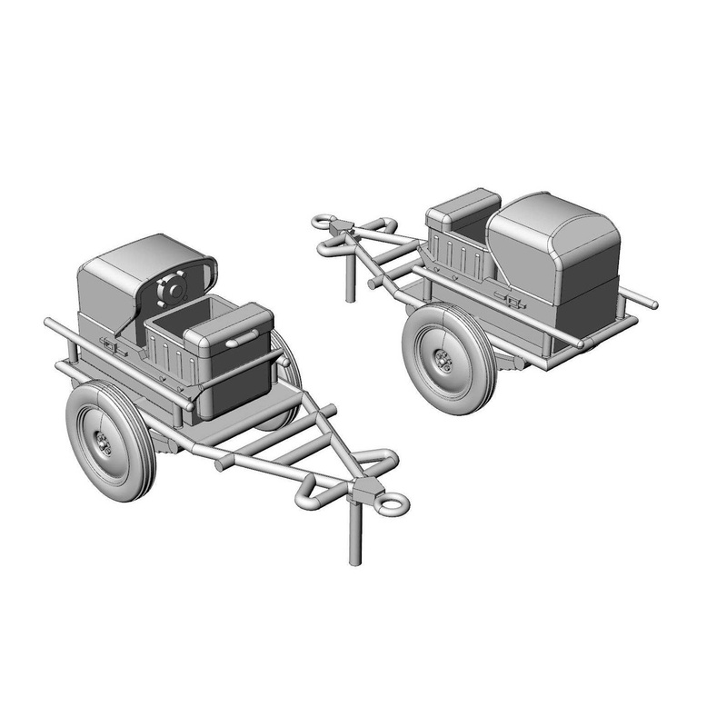 1/144 Anlasswagen - Luftwaffe Aircraft Starter Cart (2pcs)