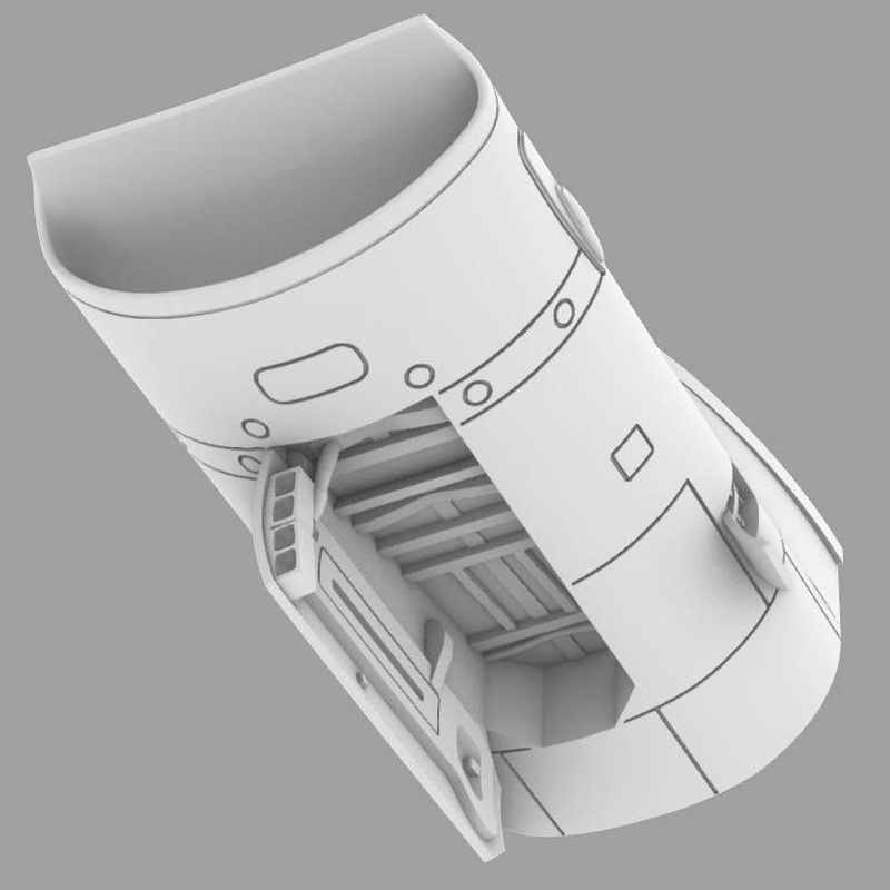 1/144 F-16 Intake Late (Shark) version, for Revell
