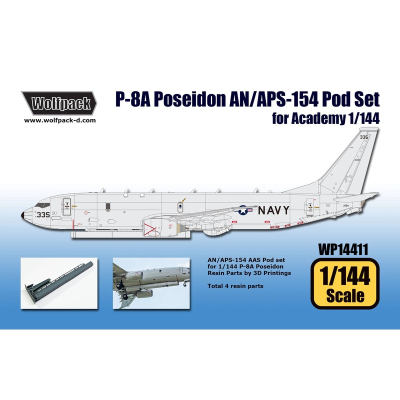 1/144 P-8A Poseidon AN/APS-154 Pod Set for Academy
