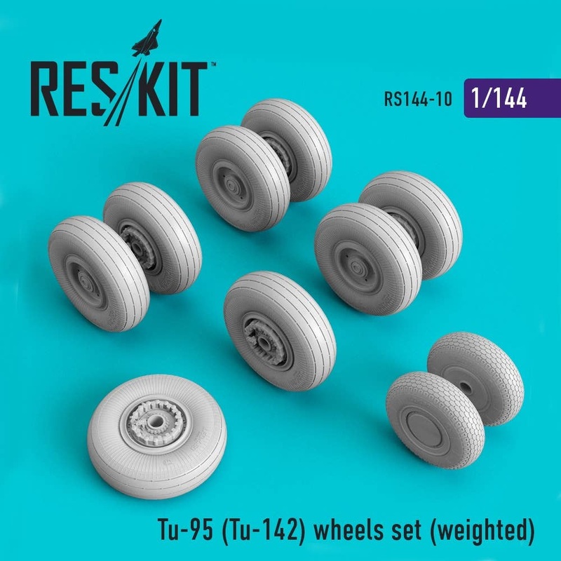 1/144 Tu-95 (Tu-142) wheels set (weighted) for Revell / Trumpeter